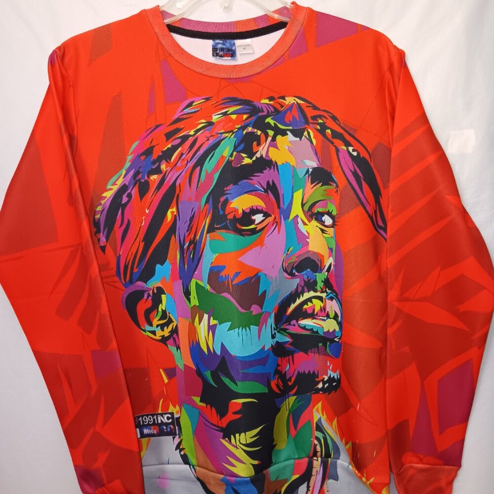 TUPAC SHAKUR GRAPHIC CREW NECK SWEATSHIRT - Picture 11 of 11